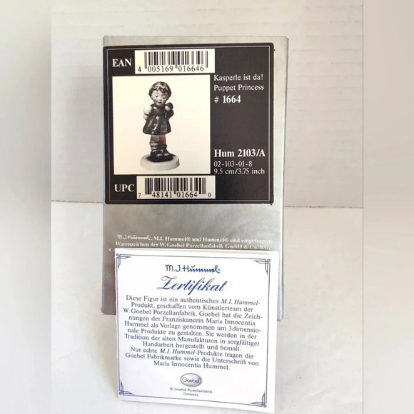 M.I. Hummel Club #1664 Figure "Puppet Princess" EXC, Original Packaging - Picture 9 of 10